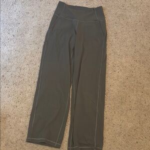 Green Wide Leg Lululemon Align Pants